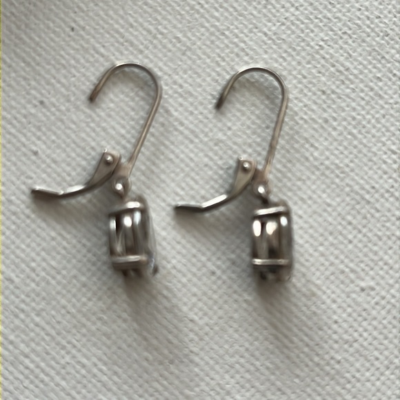 Teardrop cubic zirconia sterling lever back earrings - JCM CZ 925 - Picture 5 of 8